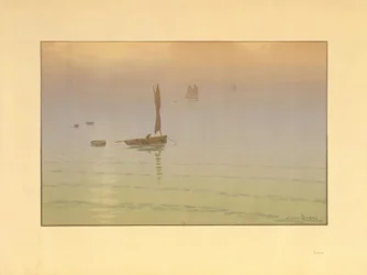Mist op zee