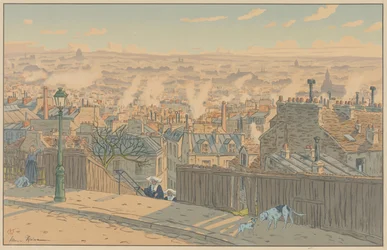 Parijse landschappen: Parijs gezien vanaf Montmartre