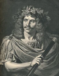 Molière als Julius Caesar in de tragedie van Pompée, 1886