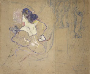 Madame Thadée Natanson (Misia Godebska, 1872-1950) in het theater