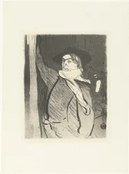 Portret van zanger en cabaretier Aristide Bruant