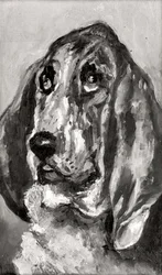 Hoofd van een Rennende Hond, 1880
