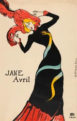 Jane Avril poster door Henri de Toulouse-Lautrec