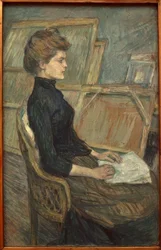Jong meisje in het atelier