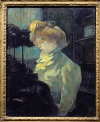 De hoedenmaakster. Schilderij van Henri de Toulouse-Lautrec (1864-1901), 1900. 0,61 x 0,49 m. Albi, Musée Toulouse-Lautrec