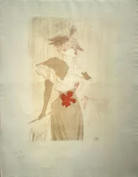 Juffrouw Marcelle Lender, staand