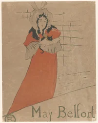 May Belfort met een kat in haar armen