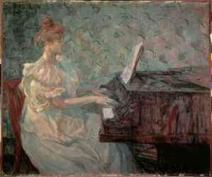 Misia Natanson aan de vleugel