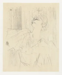 Portret van actrice Yvette Guilbert in A Ménilmontant de Bruant