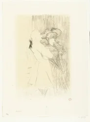 Portret van zangeres Marcelle Lender en zanger Numa Auguez in operette La Chanson de Fortunio