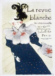Poster voor La Revue blanche gemaakt door Henri de Toulouse-Lautrec in 1895