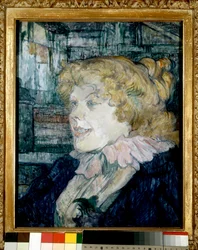 De Engelse ster in Havr (Miss Doly). Schilderij door Henri de Toulouse-Lautrec (1864-1901). Afm. 0.41 x 0.32. 1899. Albi, Musée Toulouse Lautrec