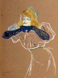 De zangeres Yvette Guilbert, 1894