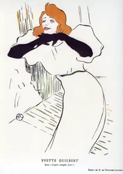 De zangeres Yvette Guilbert (1867-1944) in 