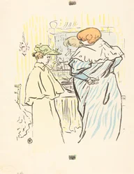 Twee Vrouwen voor een Spiegel