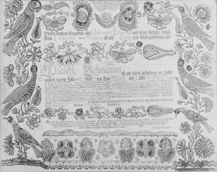Geboorte- en Doopcertificaat, 1784