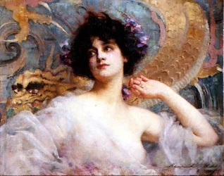 Portret van een jonge schoonheid, c.1904