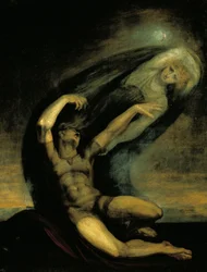 Achilles probeert de schaduw van Patroclus te grijpen