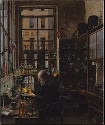 Henry Alexander in het laboratorium