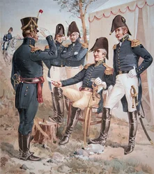 Generaal Andrew Jackson (1767-1845) en zijn staf in het veld