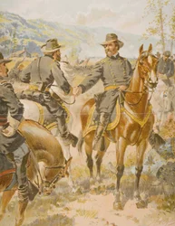 Generaal George Henry Thomas (1816-70) bij de slag van Chickamauga, 20 september 1863