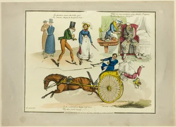 Plaat van illustraties tot populaire liedjes