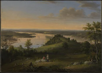 Scène aan de Hudson River, 1849