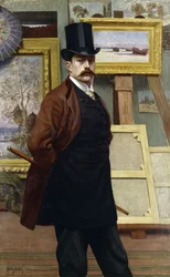 Zelfportret van de Kunstenaar in zijn Atelier