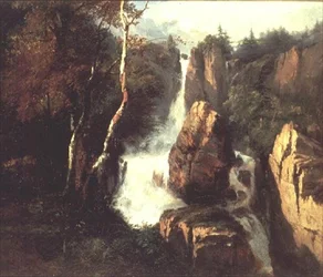Een Alpenwaterval