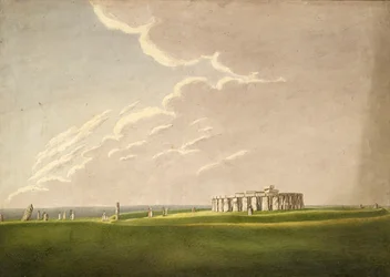 De grote antediluviaanse tempel van Stonehenge: in zijn oorspronkelijke staat vanuit het noorden, 1824-1839