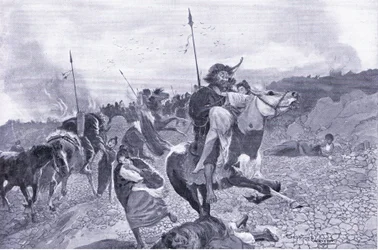 Een vroege Hunnenaanval 180 v.Chr.