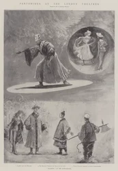 Pantomimes in de Londense Theaters (litho)