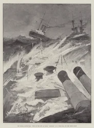 De Marine Manoeuvres, Uitzicht op de Boeg van HMS Repulse in een Kopzee voor de Ierse Kust