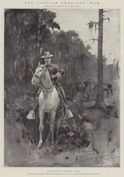 De Spaans-Amerikaanse Oorlog, met de Cavalerie van Picket Duty in Tampa