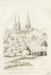 Lichfield Kathedraal - Zuidwest Uitzicht