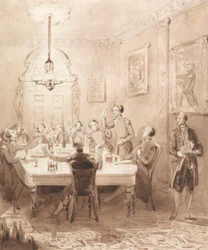 Het leven van een edelman: scène de zevende - De eetzaal