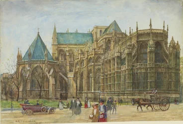 Uitzicht op de kapel van Hendrik VII in Westminster Abbey, 1913