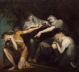 Oedipus vervloekt zijn zoon Polynices