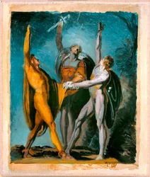Schets voor "Eed op de Rütli," vrouwelijke figuur (verso)