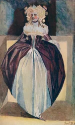 Schets van een dame, 18e eeuw