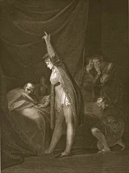 De Dood van Kardinaal Beaufort, gegraveerd door W. Bromley, illustratie uit David Hume