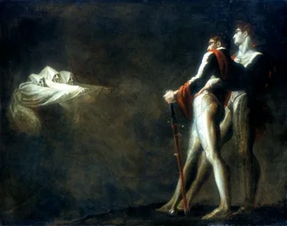 De drie heksen verschijnen aan Macbeth en Banquo, eind 18e eeuw