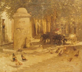 Fontein in een Provençaals Dorp