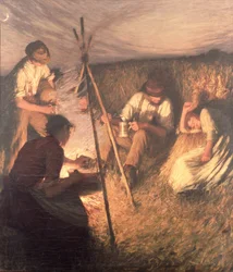 Het avondmaal van de oogsters, 1898