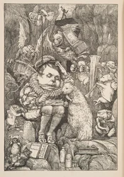 De Bever bracht papier, portfolio en pennen, pub. 1876