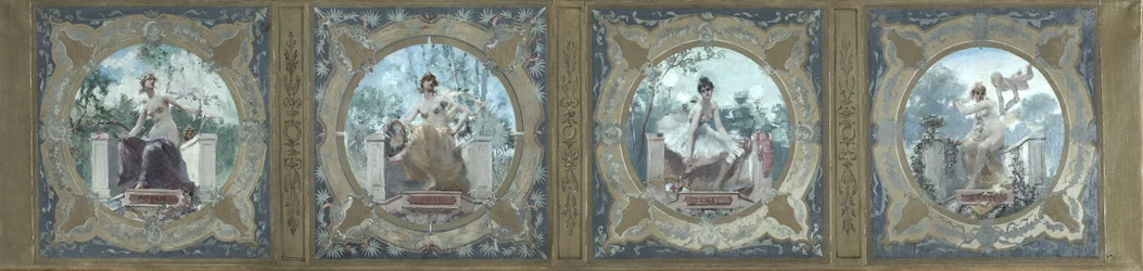 Schets voor de Lobau-galerij in het stadhuis van Parijs: Poëzie. Vreugde. De Dans. De Gratie, in 1890