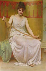 Neaera leest een brief van Catullus