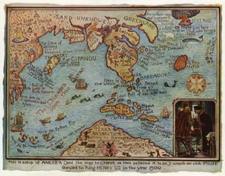 Een Denkbeeldige Kaart van Amerika, 1500