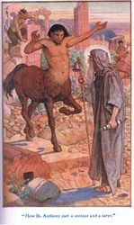 Hoe St. Anthony een centaur en een sater ontmoette