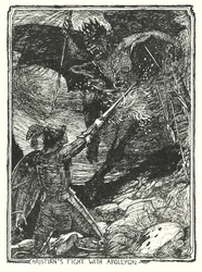 Illustratie voor De Pelgrimstocht door John Bunyan (litho)
